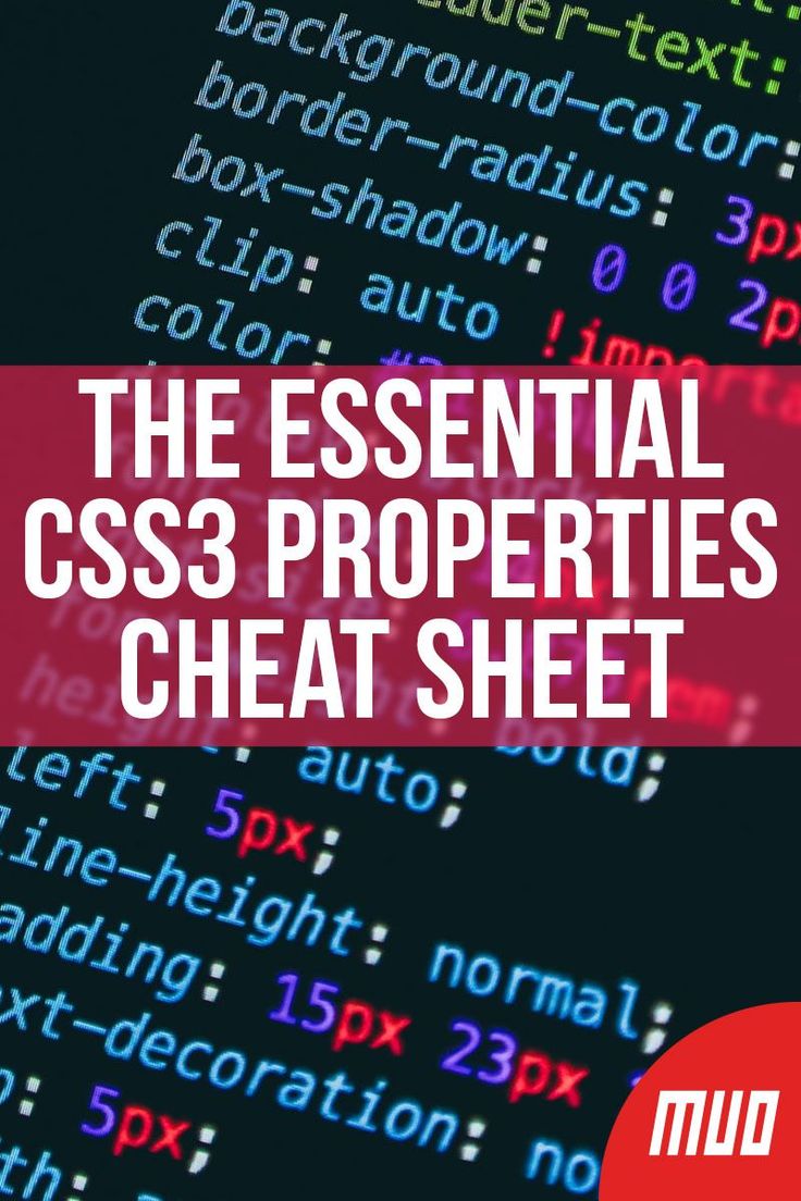 liste des propriétés en css